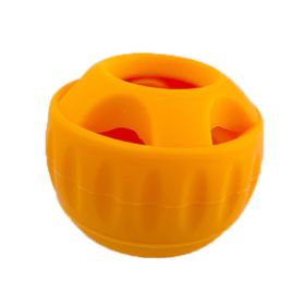 Dog Silicone Slow Tableware Molar Food Leakage Toy Pet Pets Supplies (Option: Slow Food Ball Orange)