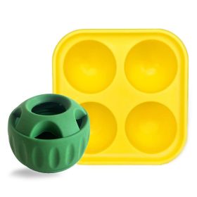 Dog Silicone Slow Tableware Molar Food Leakage Toy Pet Pets Supplies (Option: Green Suit Sphere Tray)