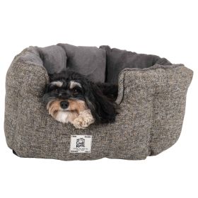 DGS Pet Products Chill Kuzzi FIR Round Bed Small Grey 23" x 23" x 12" (Color: Grey, size: small)