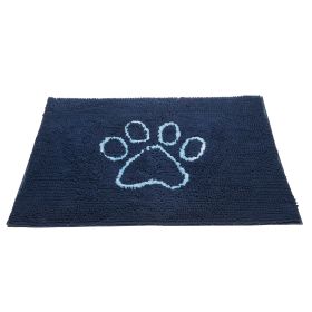 DGS Pet Products Dirty Dog Door Mat Small Mocha Brown 23" x 16" x 2" (Color: Bermuda Blue, size: large)