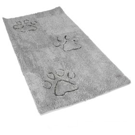 DGS Pet Products Dirty Dog Doormat Runner Almond 60" x 30" x 2" (Color: Silver Grey)