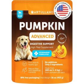 Pumpkin Powder For Dogs Digestive Support 16 OZ Fiber Supplement For Constipation For Gut Healthy Skin Digestion Glands Firm Stool Poop Anti Diar (Option: 1pcs)