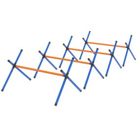4 Pieces Dog Agility Equipment, Dog Agility Course Backyard Set with Adjustable Height Jump Bars and Carry Bag (Option: Orange-900x150x150 mm)