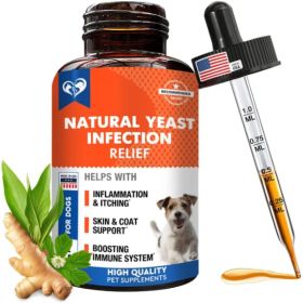 Natural Dog Yeast Infection Anti Itch Treatment Itchy Ears Skin & Allergy Symptoms Relief Reduces Inflammation & Relieves Irritation Herbal Medic (Option: 1PC)